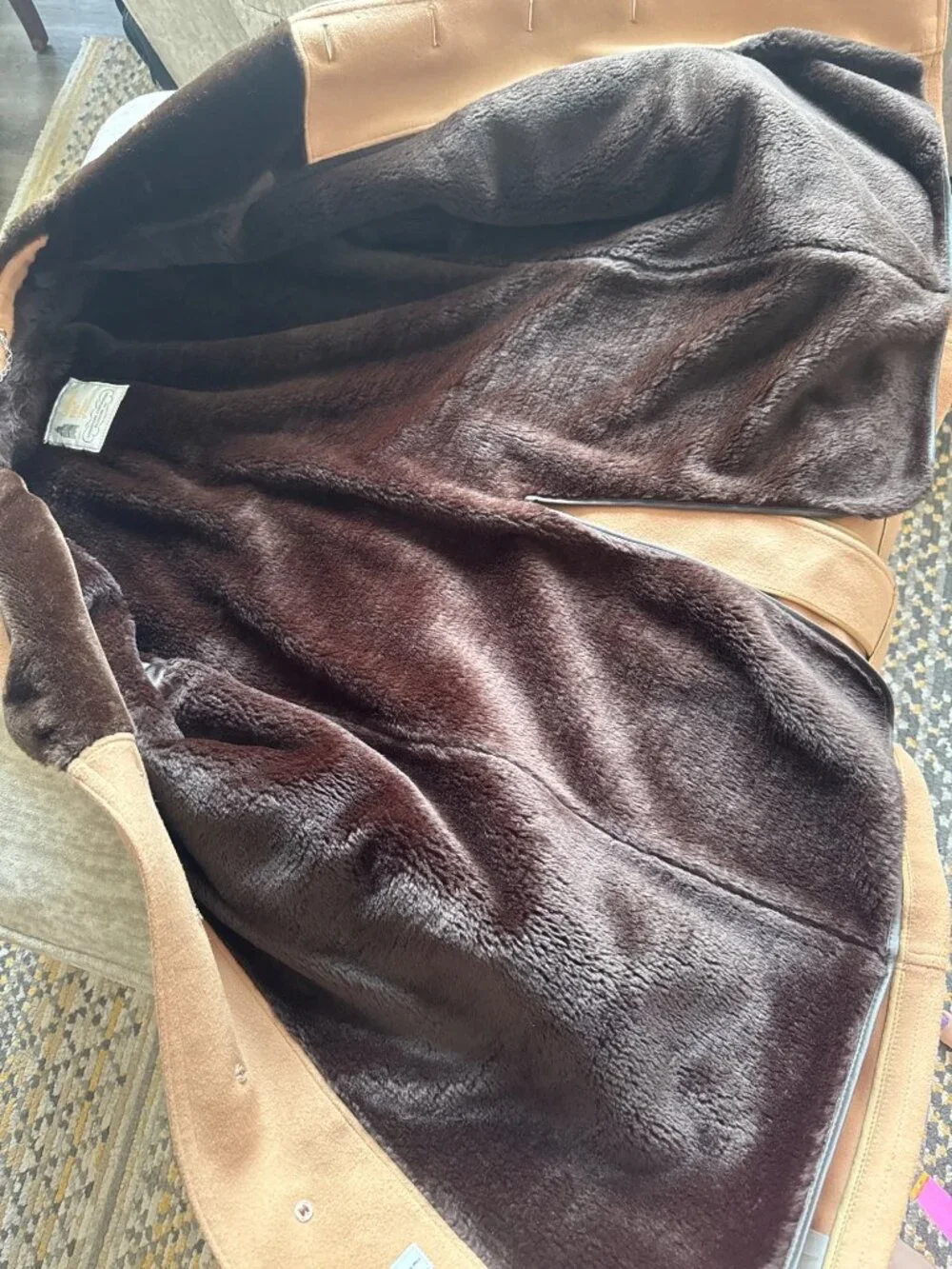 Vintage Men's London Fog Wool Camel Coat Brown Collar Size 42R Old Money